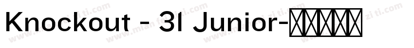 Knockout - 31 Junior字体转换